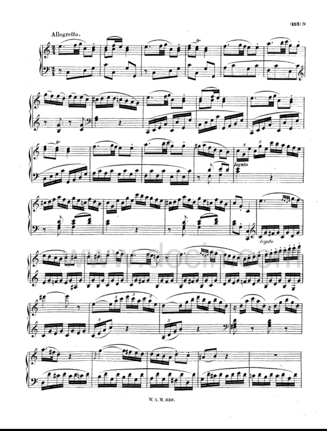 莫扎特奏鸣曲K330第三乐章（1-68小节）113